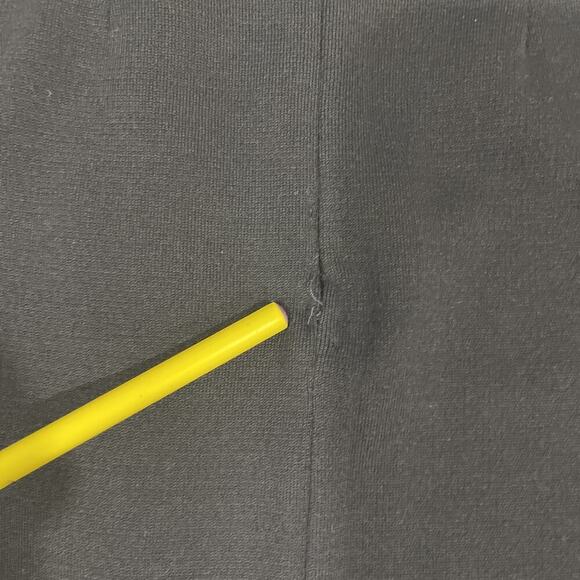 St John Pencil Skirt Womens 8 Navy Blue Knit Back Zip Flaw - Picture 5 of 12